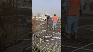 Floor & Beam Concrete Pouring: construction Building 