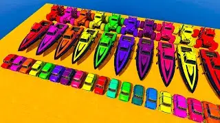 GTA V New Stunt Map Car Race Challenge On Quad Bike, Cars, Boats, Bikes and Helicopter, Spider Shark