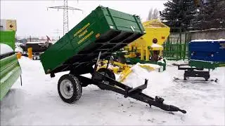 Прицеп 1ПТС-2 самосвальный с разгрузкой назад, одноосный тракторный грузоподъемностью 2 т