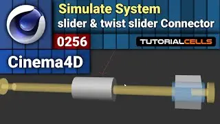 0256. Simulation system ( Dynamic slider, twist slider Connector ) in cinema 4d