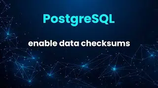 How to enable data checksums in PostgreSQL - pg_checksums