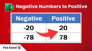 How to Convert Negative Numbers to Positive in Excel