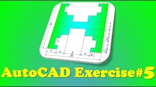 AutoCAD 2D Practice Exercise # 5 #exercise #practice