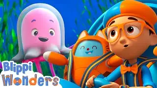 Blippi explores the Ocean floor !| Blippi Wonders Educational Videos for Kids