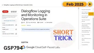 Dialogflow Logging and Monitoring in Operations Suite | #GSP794 |#qwiklabs | #arcade