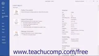 Word 2016 Tutorial Setting Document Properties Microsoft Training