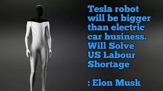 Tesla robot will be bigger than electric car business. Will Solve US Labour Shortage : Elon Musk