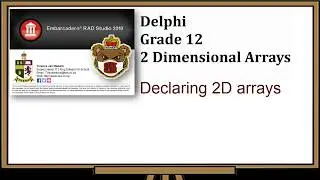 1. Declaring 2D arrays