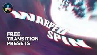 [New In 2022 : Saving And Using Power Bins] Free Warped Spin Transitions | DaVinci Resolve 17