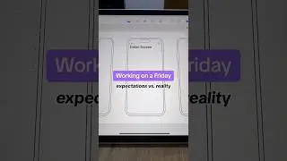 Working on a Friday: expectations vs. reality 🥊 #mockup #uiux  #ipad #expectationvsreality