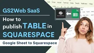 Create table in Squarespace sites directly from Google Sheet