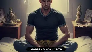 Man Deep Breathing And Slow Heartbeat Sound | 8 Hours Black Screen