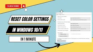 How to Reset Color Settings in Windows 10 or 11