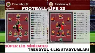 TRENDYOL SÜPER LİG 4K MİNİFACES + 1.LİG STADYUMLARI [PES 21 & FOOTBALL LIFE 25]