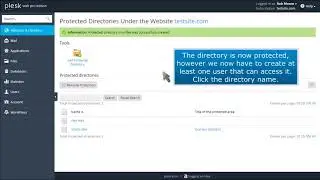 How to password protect a directory in Plesk