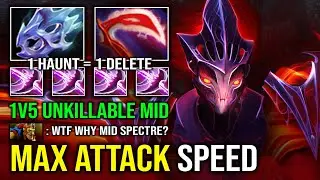 NEW OP MID HERO 100% Max Desolate Right Click Moon Shard Mana Burn Solo Mid Spectre Dota 2