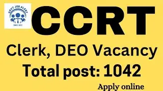 CCRT New Delhi Group B & C Recruitment 2024 | Permanent Central Govt Jobs| 12th Pass Jobs