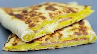 Prenderò le uova e la tortilla! Colazione veloce in 5 minuti! Molto semplice e gustoso!