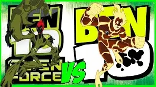 BEN 10 ORIGINAL VS BEN 10: ALIEN FORCE - FUEGO vs FUEGO PANTANOSO