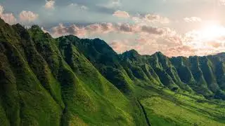 Горы покрытые зеленью. Футаж для видеомонтажа #172.