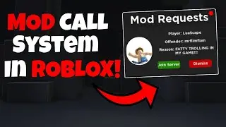 How to make a MOD CALL system in ROBLOX | Roblox Tutorial