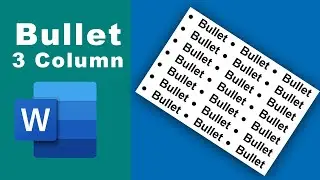 how to split three column bullet point list in Microsoft Word