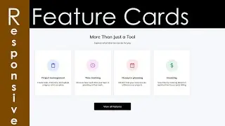 Responsive Feature Cards | Website Service Section With HTML CSS and SASS | Without Media Queries