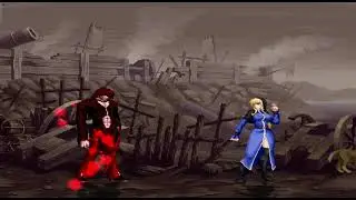 KOF MUGEN Blood Yagami LV3 1p VS Schlussel-PRE 1p