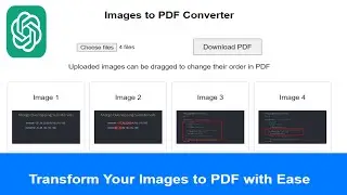 How I Created Images to PDF Converter Website Using Chatgpt | Chatgpt for Coding