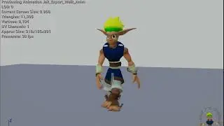 Jak and Daxter - Jak Animation Timelapse - Walk