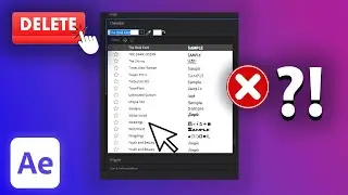 Quick Tip: How to Remove Useless Fonts in After Effects