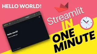 Ep. 1 How to create your first Streamlit web app in 1 minute #shorts