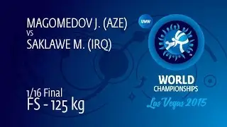 1/16 FS - 125 kg: J. MAGOMEDOV (AZE) df. M. SAKLAWE (IRQ) by TF, 10-0