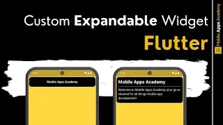 Custom Expandable Widget | FLUTTER Tutorial