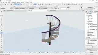 ArchiCAD Tutorial: Modelling Spiral stair in ArchiCAD | how to model spiral helical staircase