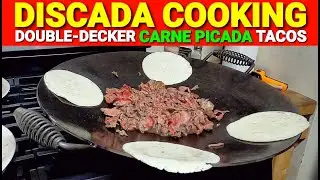 Discada Cooking - Carne Picada Double Decker Tacos - Minnesota Style!