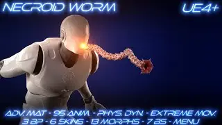 Necroid worm, a snake like Monster-character  for Unreal engine 