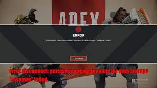 Apex Legends: fixing error disconnect, error code 30005. Solved.