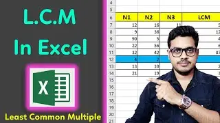 How to calculate LCM in excel | Excel lcm calculation | Excel lcm formula examples