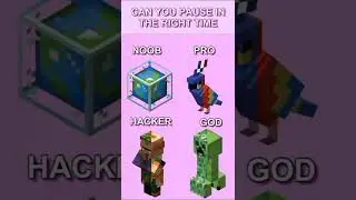 Only Legend's Can Do The God One #shorts #minecraft #pausechallenge