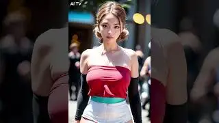 오프숄더 크롭티   ai 룩북   Off shoulder crop top   ai art lookbook 
