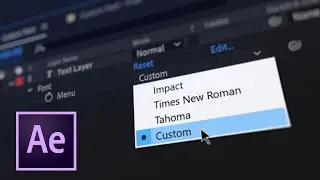 How to Create a Custom Font Option in After Effects