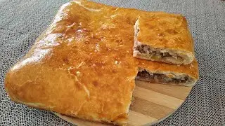 Yupyumşaq  Doyumlu Super Ləzzətli Ətli Piroq resepti. Мясной Пирог.