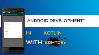 Kotlin Android Tutorial - Searchable Spinner with Firebase