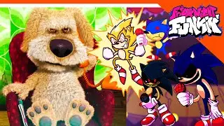 БЕН ВЫБИРАЕТ БОССОВ СОНИКОВ EXE! ИЗ ФНФ! My Talking Ben Friday Night Funkin' Прохождение на русском