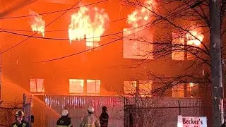 13510 Miles Avenue Cleveland Ohio Vacant Becker Bakery Building Fire