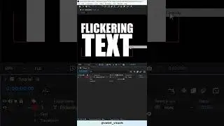 Flickering Text in 5 Seconds. After Effects Tutorial