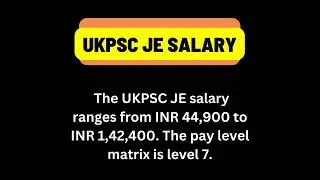 UKPSC JE salary | #shortsfeed | #shortsvideo | #ukpsc | #governmentjobs