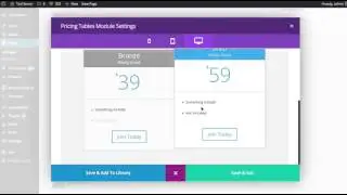 The Divi Builder Pricing Table Module