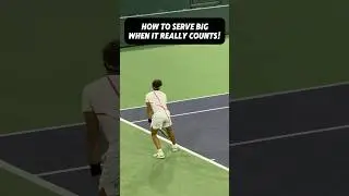 Does your serve get tight on big points? This 1-2-3 method will help! #tennis #serve #technique